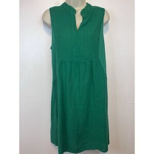 Terzo Millennio Linen Sleeveless Made In Italy Midi Length Dress Sz Small Linen